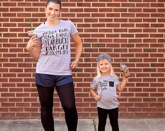 Mommy and Me, Mothers Day Outfit, Toddler Girl, Mom Life, Mom, Starbucks, Baby Starbucks, Baby Target Shirts, Mom and Me Shirts, Mama Drinks
