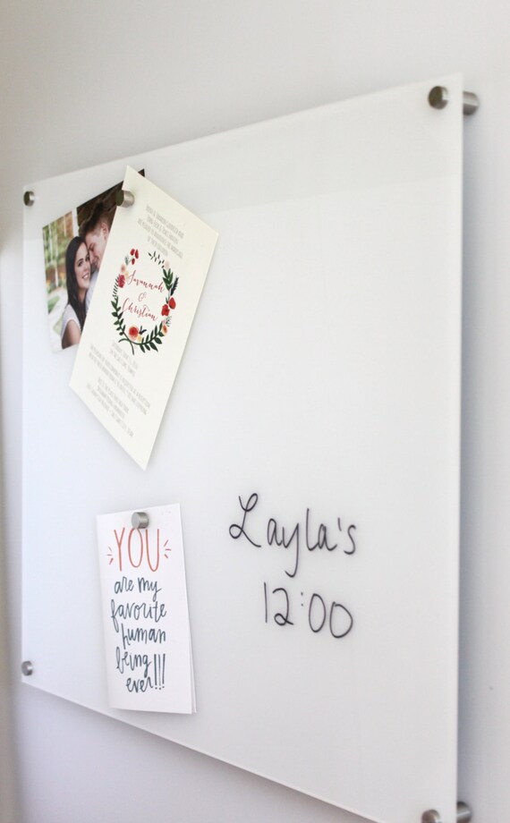 Dry Erase memo board NEW floating plexiglass and all