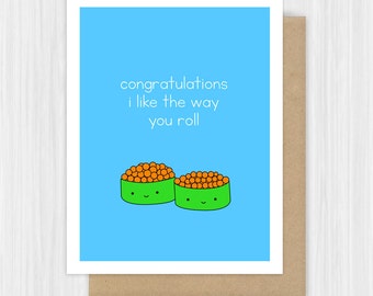 graduation job him pun card funny college congratulations sushi handmade cards gifts