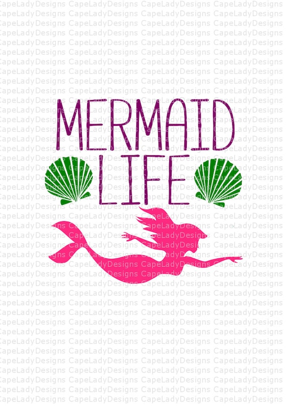 Download Mermaid SVG SVG cutting files mermaid design by CapeLadyDesigns