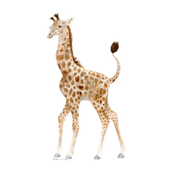 Baby Giraffe Print Safari Nursery Decor by TinyToesDesign