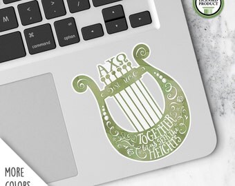 Alpha Chi Omega AXO | Small Lyre Decal | Sorority Big Little Reveal Gift | Official Licensed Product | AXO-SD