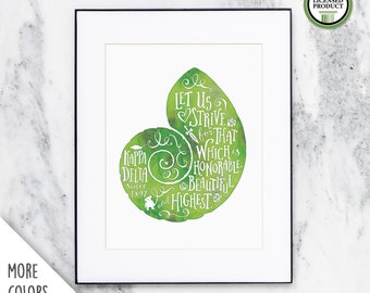 Kappa Delta Nautilus Shell | 8X10 Watercolor Wall Art Print | Sorority Big Little Reveal Gift | Officially Licensed | KD-810
