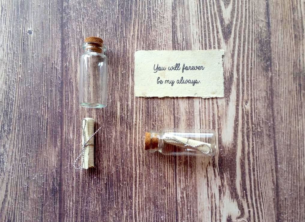 PERSONALISED Message In A Bottle Paper Anniversary by Quirkorium