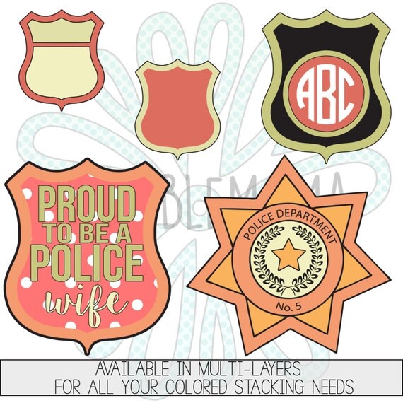 Police Badge Assortment Digital download for by ScribbleMoma
