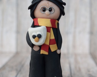 Harry Potter Ornament, Harry Potter Hedwig ornament, Harry Potter Cake Topper, Hogwarts Christmas ornament, Harry Potter Caketopper