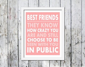 Best friend print | Etsy