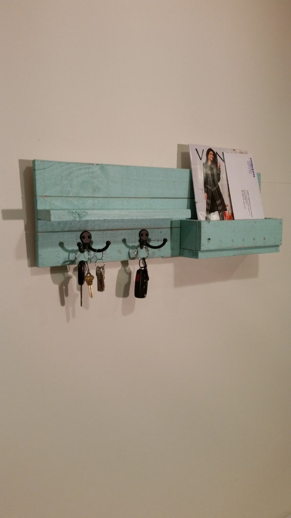Mail Organizer Reclaimed Wood Mail Slot with Key by LaneofLenore