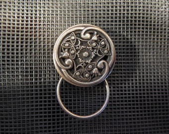 Silver Garden Eyeglasses Holder-Badge Holder,I D Holder,Reading Glasses Holder,Magnetic Badge Holder,Teacher ID Holder,