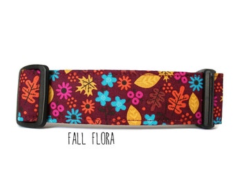 Fall Dog Collar, Autumn Dog Collar, Girl Dog Collar, Boy Dog Collar, Leaf Dog Collar, Leaves Collar (Upgrade to Metal Buckle or Martingale)