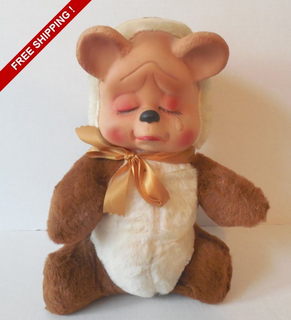 vintage rubber faced teddy bear