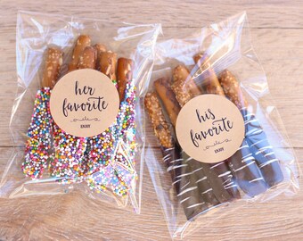 His Favorite & Her Favorite Wedding Favor Stickers. His. Hers. Wedding Shower Engagement Favors 20 Stickers