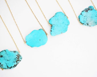 Turquoise Stone Pendant Necklace