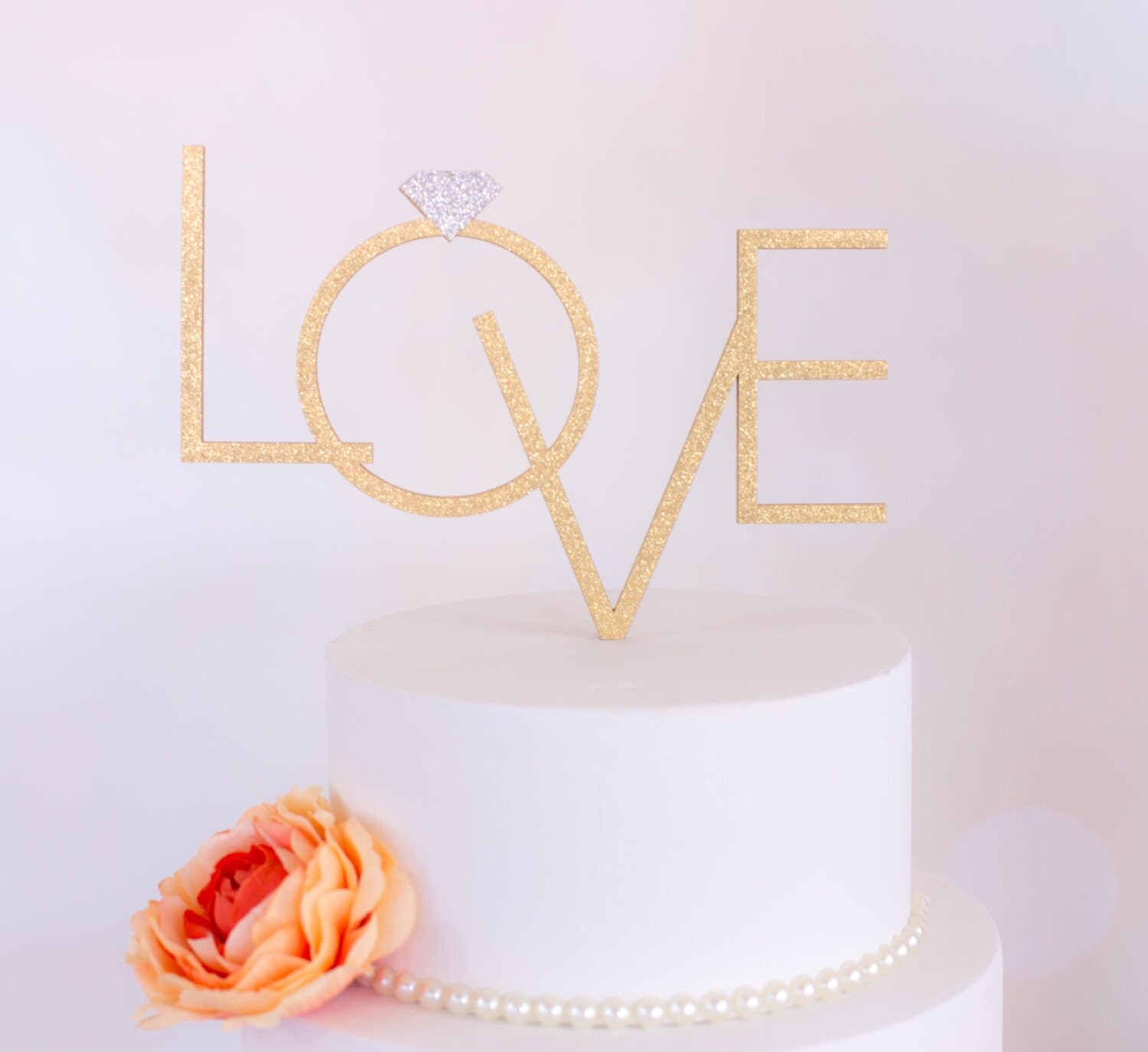 Wedding Cake Topper Love DiamondDiamond Ring