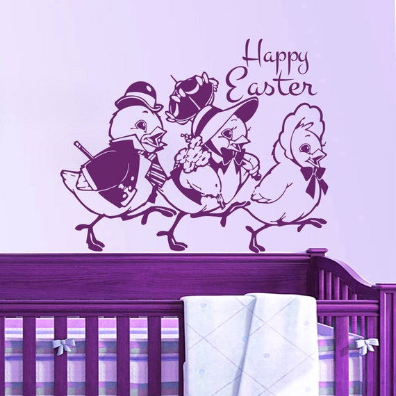 Easter Wall Decor Sunday Decal Vinyl Egg Sticker Twig by CozyDecal