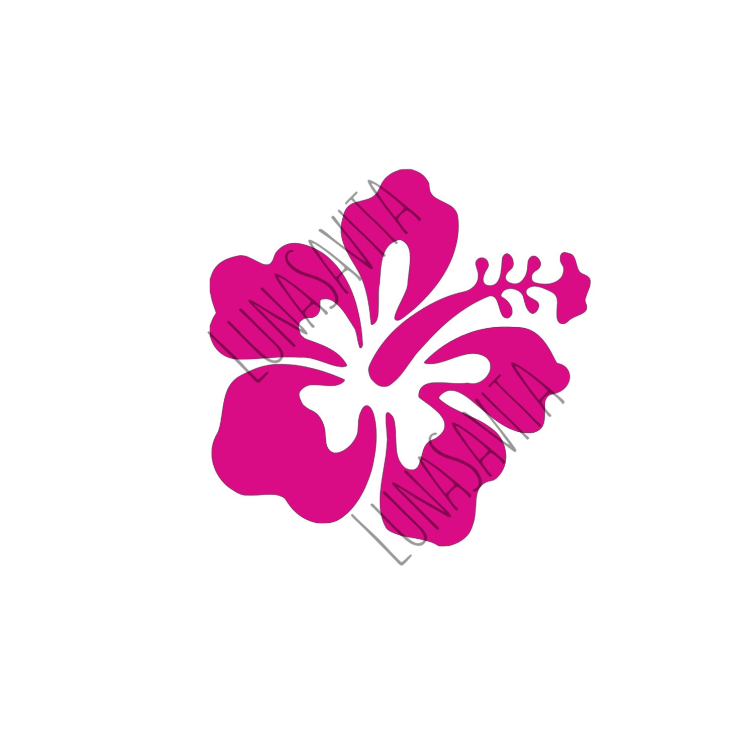 Hibiscus SVG DXF Files for Cricut Design Space Silhouette