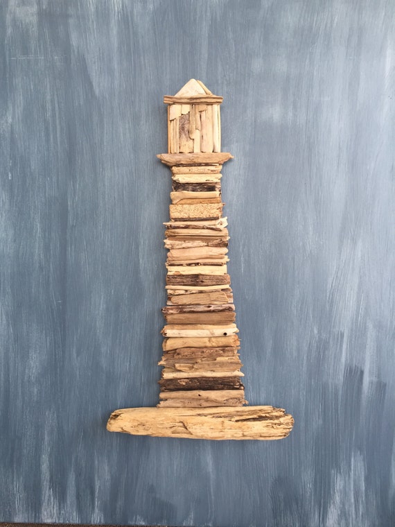 Driftwood Lighthouse Nautical Wall Decor
