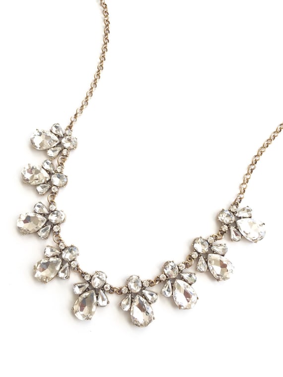 Crystal Bloom Statement Necklace