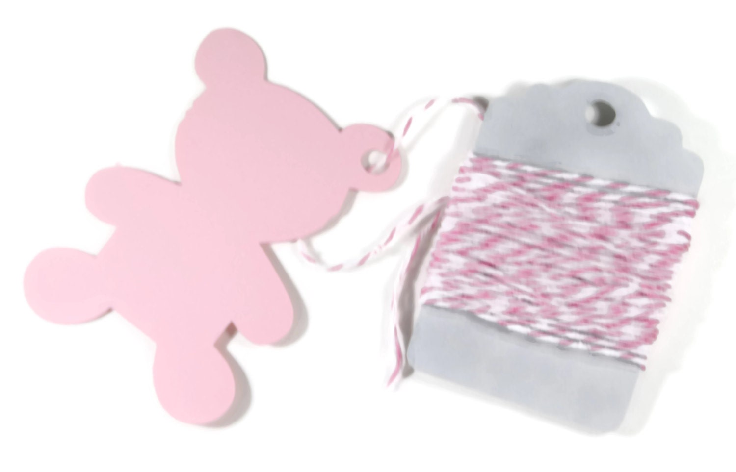 Light Pink Teddy Bear Tags Set of 20 Blank Baby Girl Shower - 1500 x 963 jpeg 65kB