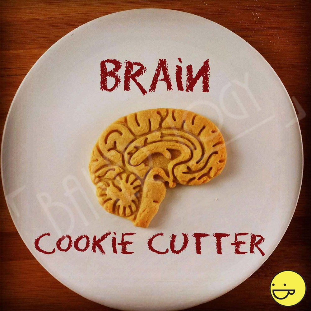 Anatomical Brain cookie cutter Heart cookies cutters