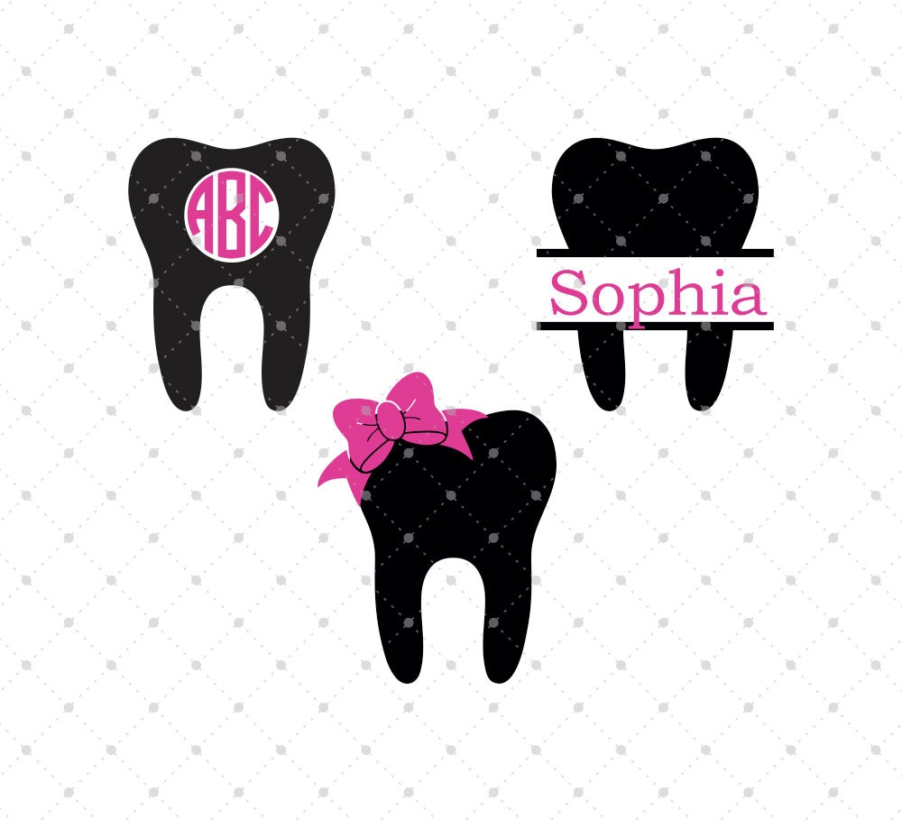 Download Dentist Tooth SVG Cut Files Tooth Monogram Frames cut files