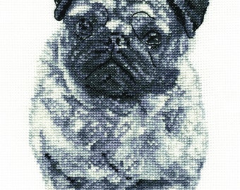 DMC BK1696 Pug Cross Stitch Kit from the Dogs Collection