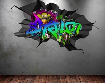 Personalised Wall Art Graffiti Bedroom Decal Sticker(50).jpg