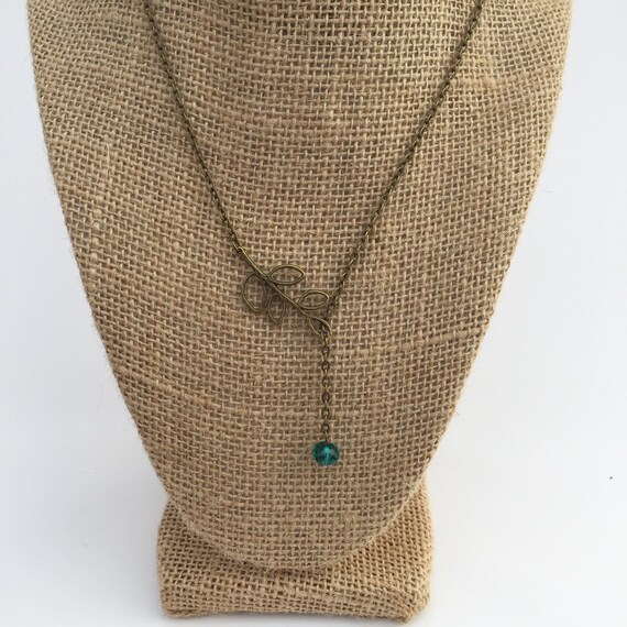 Branch lariat Branch necklace branch jewelry Leaf lariat