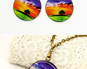 Tree-of-life jewelry Spiritual gifts-for-girlfriend gift-for-her birthday gift-for-daughter gift-for-women Chakra jewelry Statement earrings
