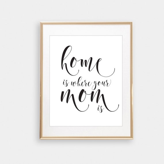 Mom Wall Art Printable Mother's Day Print Home is where