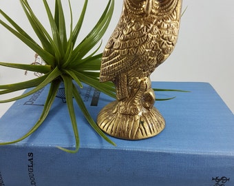 Vintage Brass Owl Figurine, Vintage Owl, Cute Owl, Wise old owl