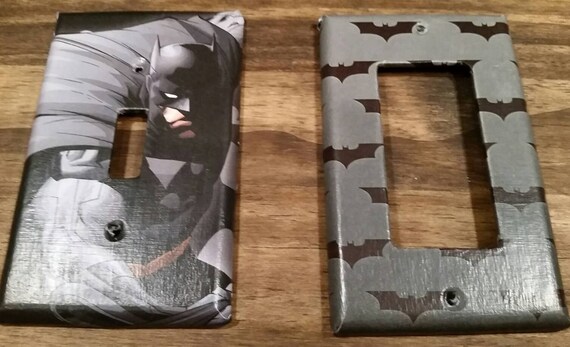 Batman Themed Light Switch Cover Batman &amp; Robin Comic Book