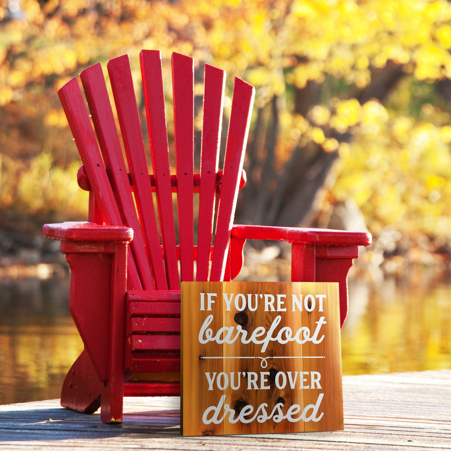 Painted Wooden Sign Outdoor Exterior Coated Rustic Cottage