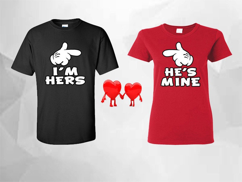 Im Hers Hes Mine Couple Matching T Shirts Couple 4794