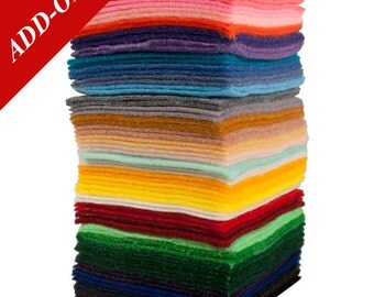 Acrylic Craft Felt Sample Bag - 2-3/4" x 2-3/4", 84 Pieces Included, Add-On Item