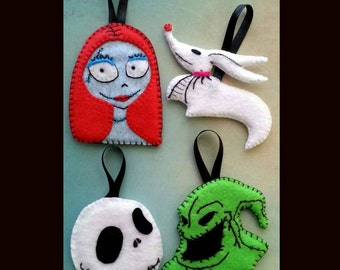 Nightmare before christmas ornaments | Etsy