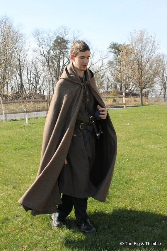 heavy wool hooded cloak
