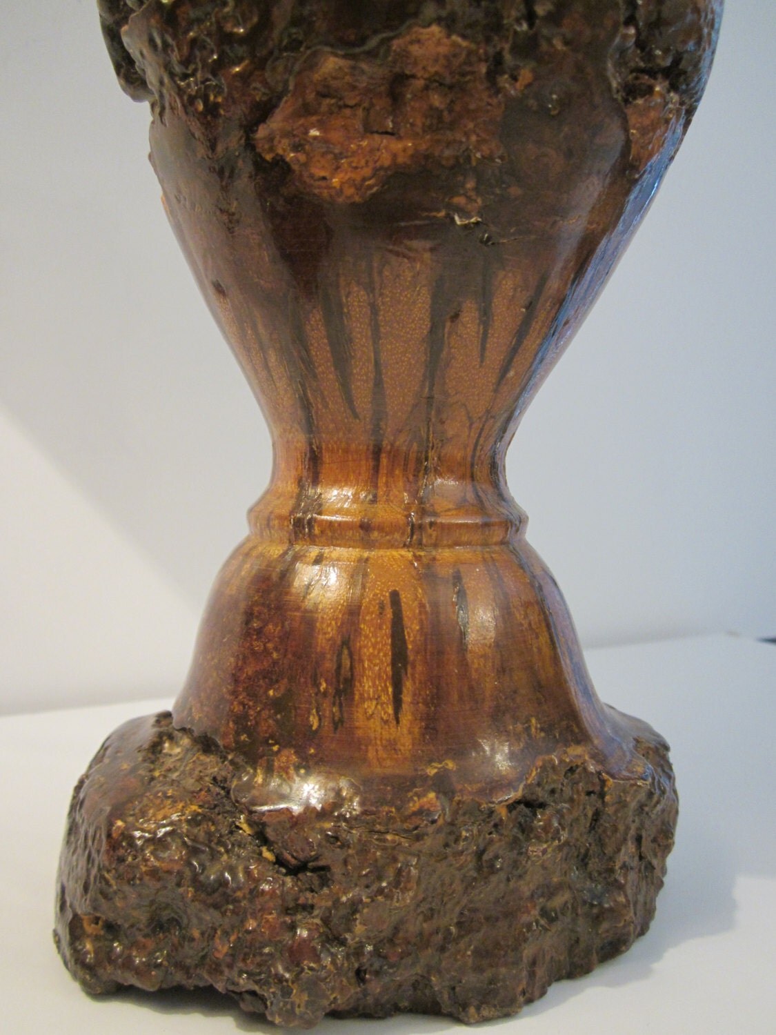 Hawaiian Koa Wood Vase Made by Alii of Waikiki Honolulu