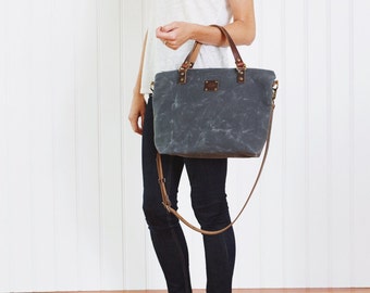 Waxed Canvas Cross Body Bag, Crossbody Day Bag, Waxed Canvas, Waxed Canvas Bag, Waxed Canvas Tote, Waxed Canvas Handbag, Waxed Canvas Purse