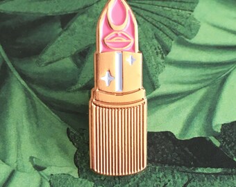 Lipstick - Rose Gold Soft Enamel Pin