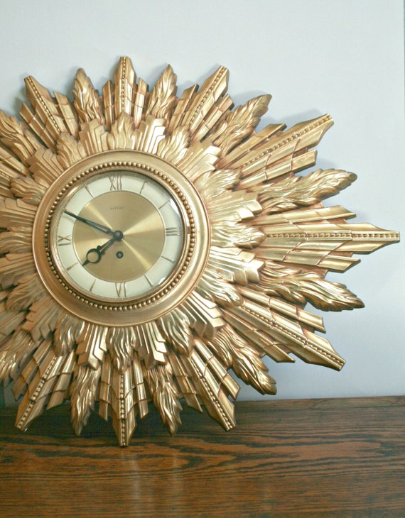 Welby Starburst Wall Clock 8 Day Wind Up Working
