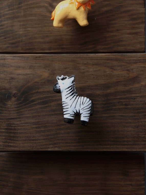 zebra knob decorative animal knob jungle nursery by gumcrackkids