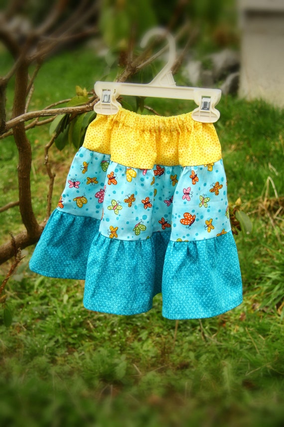 Size 3 Little Girls Tiered Skirt by KreatedByKimmie on Etsy