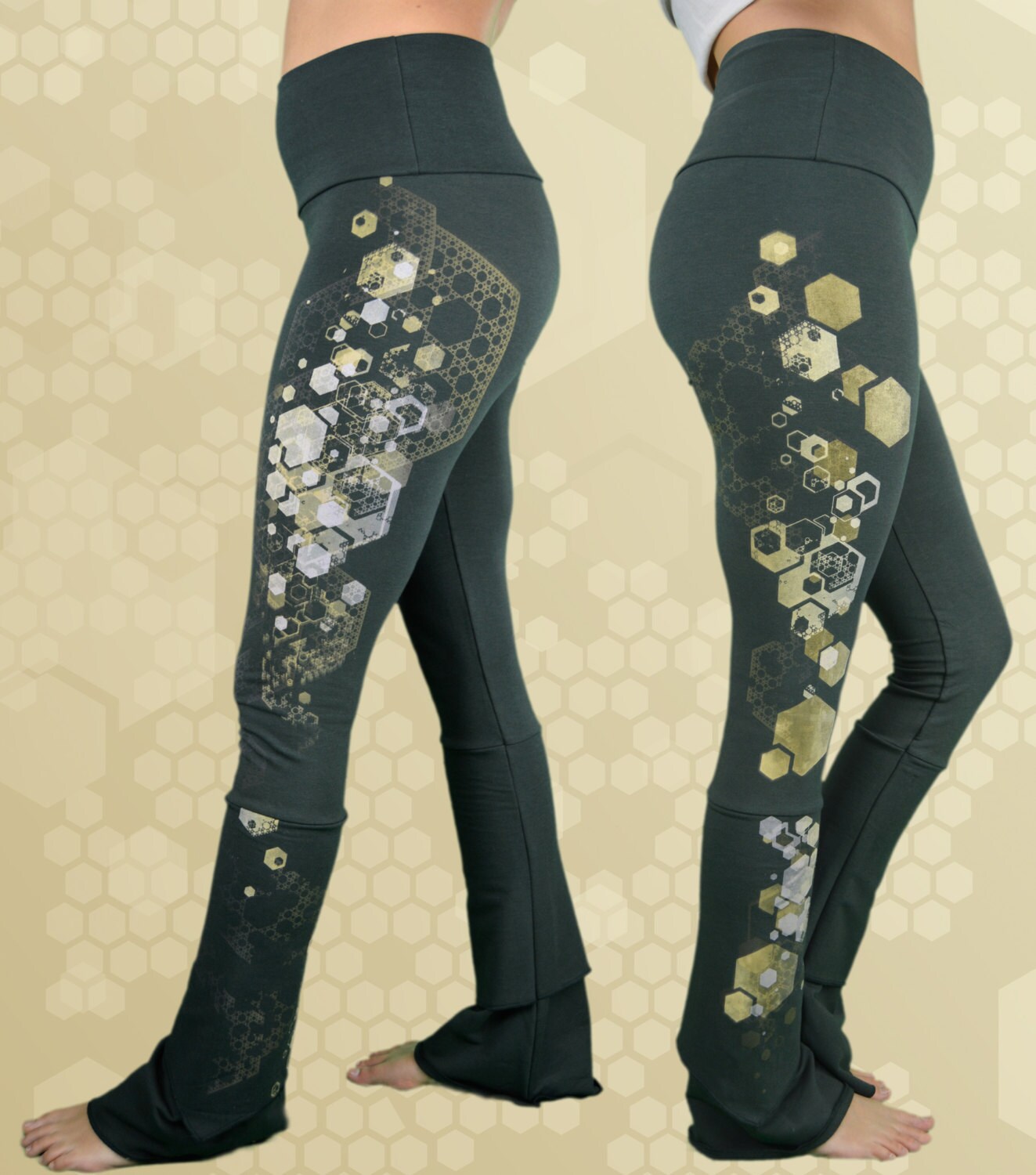 green apple bamboo yoga pants