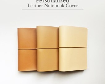 FREE SHIPPING Handmade Leather Traveler's Notebook Cover /Midori style notebook cover/Brown/Honey Brown/Peach/Leather Journal / fauxdori
