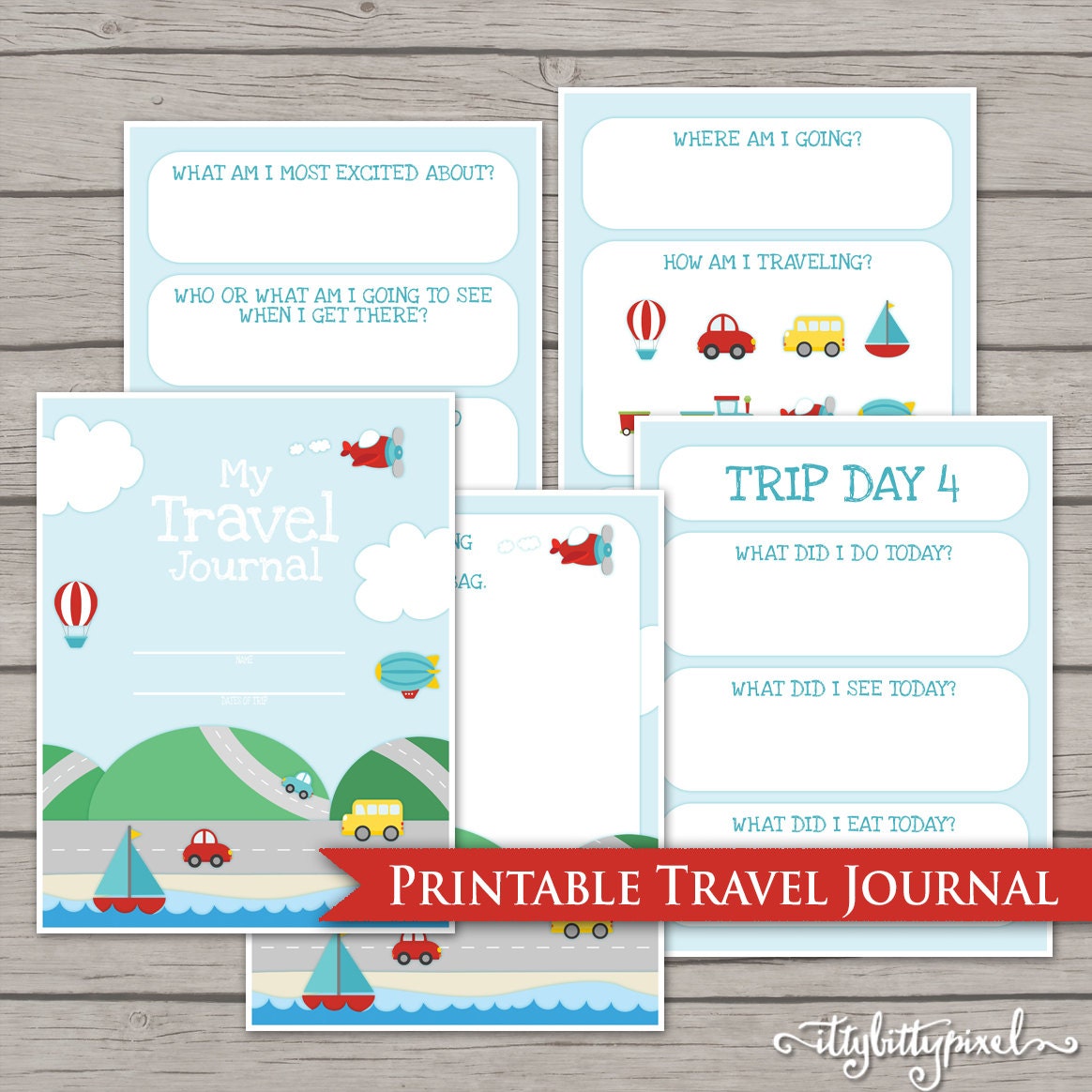 printable travel travel journal for kids