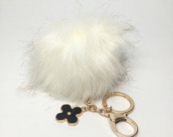 fur fake pom keychain pom Keyring Novelty fake Pom pom bag fur Hot Pom keychain pom Couture Fur