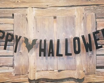 Happy Halloween Banner, Halloween Bat Banner, Halloween Decoration, Happy Halloween Bat Banner, Bat Banner, Halloween Decor, Bat Garland