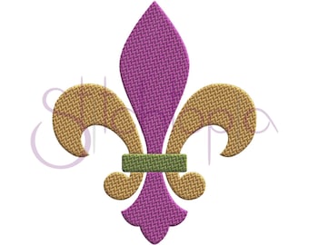 Fleur de Lis Embroidery Design - 9 sizes 10 Formats Digital Machine Embroidery Design Mardi Gras Embroidery Design - Instant Download Files