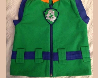 Recycle Pup rocky vest costume